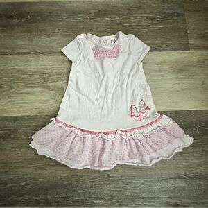 Baby Club Adorable Pink Baby Dress with Ballet Shoe Design 6-9M